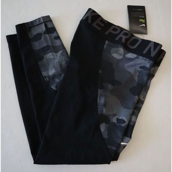 Nike Pro BV3098-010 Women's Sz Small Gray Camo Tight Fit 7/8 Training Leggings - Picture 9 of 9